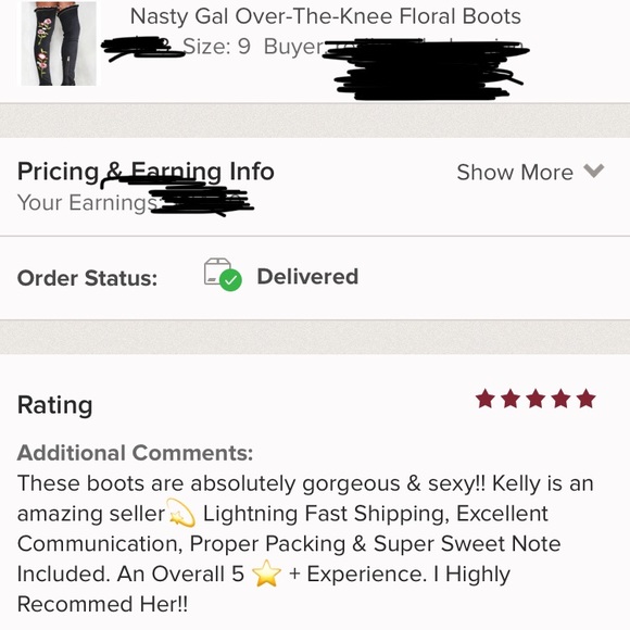 Size 8 Left Nasty Gal Over-The-Knee Floral Boots - Picture 8 of 8